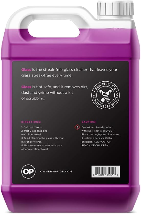 Glass Streak Free Cleaner for Tinted Car Windows, 1 Gallon Pack of 2 E959