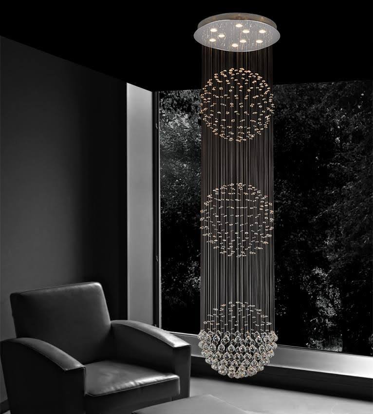 Chrome 9 Light Flush Mount C9536