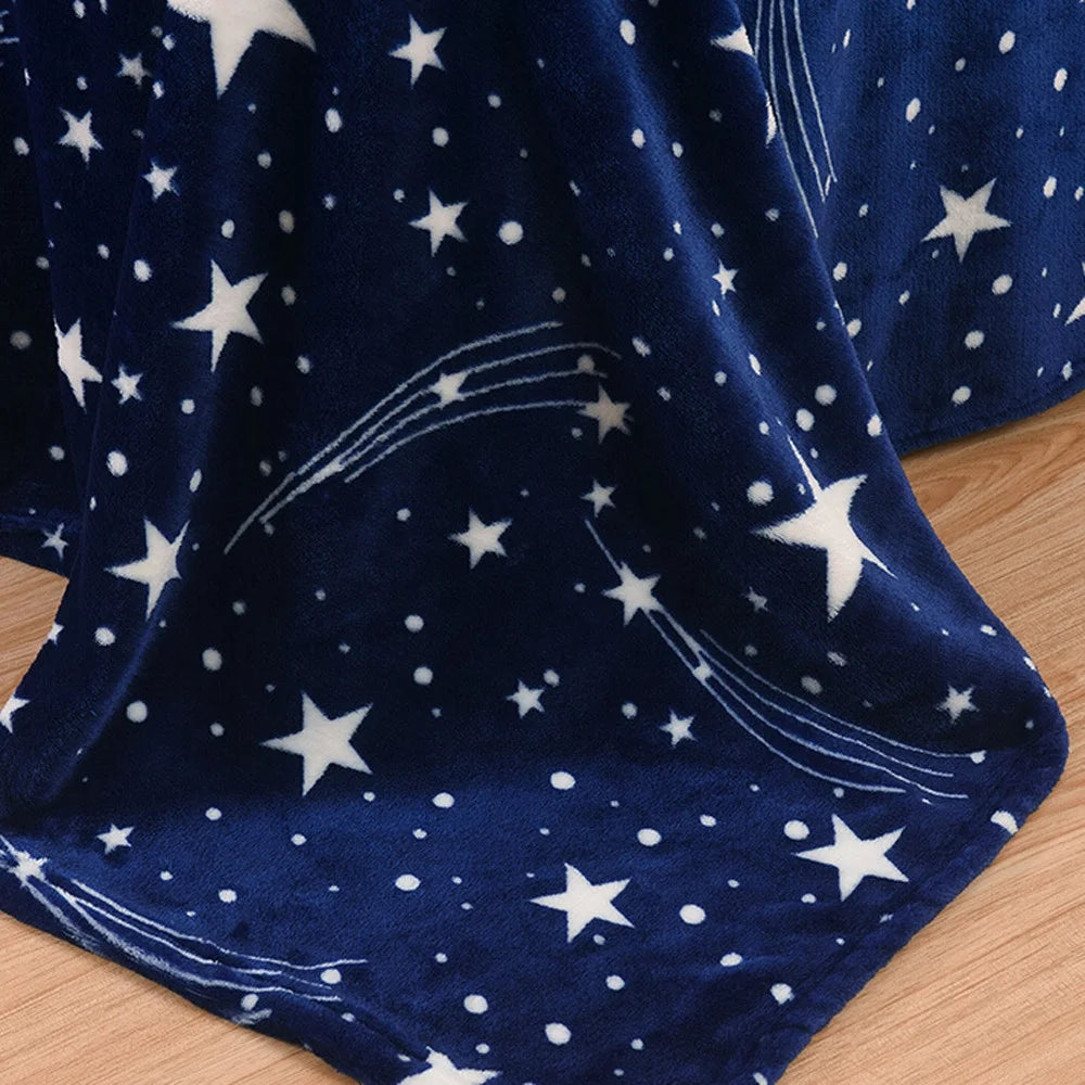 Dark Blue Micro Plush Fleece Throw Blanket R416