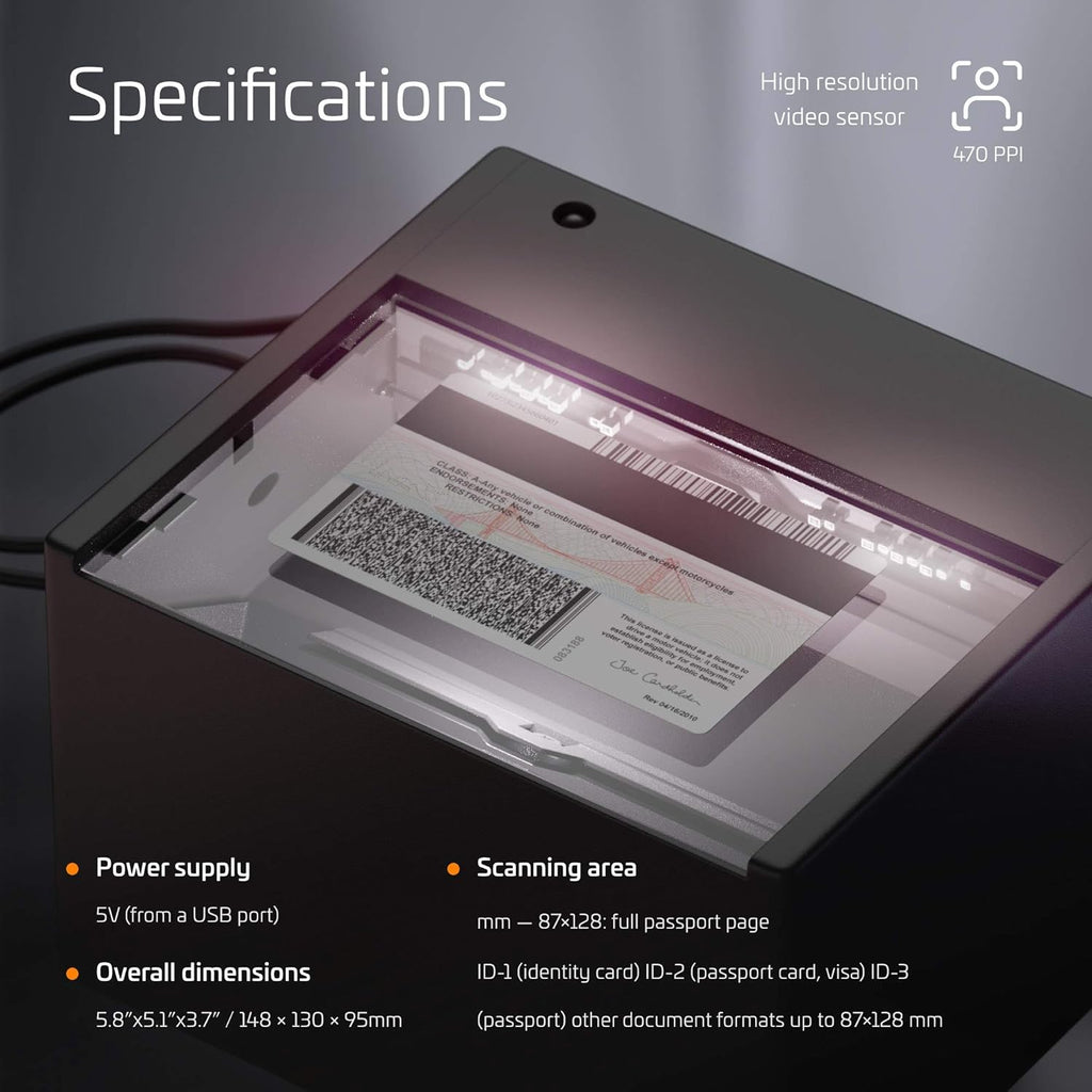Passport and Driver's License Scanner with Global Software O2273