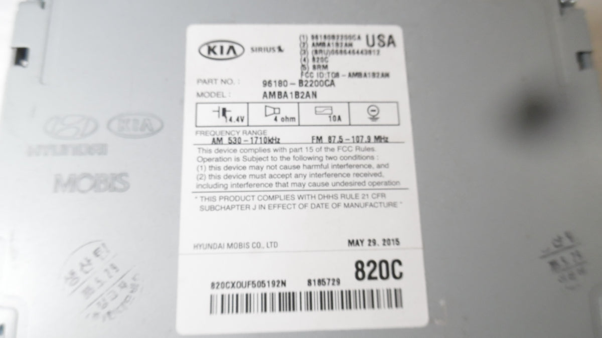 Pre-Owned Kia Soul Radio Media Receiver with Satellite and Display E475397