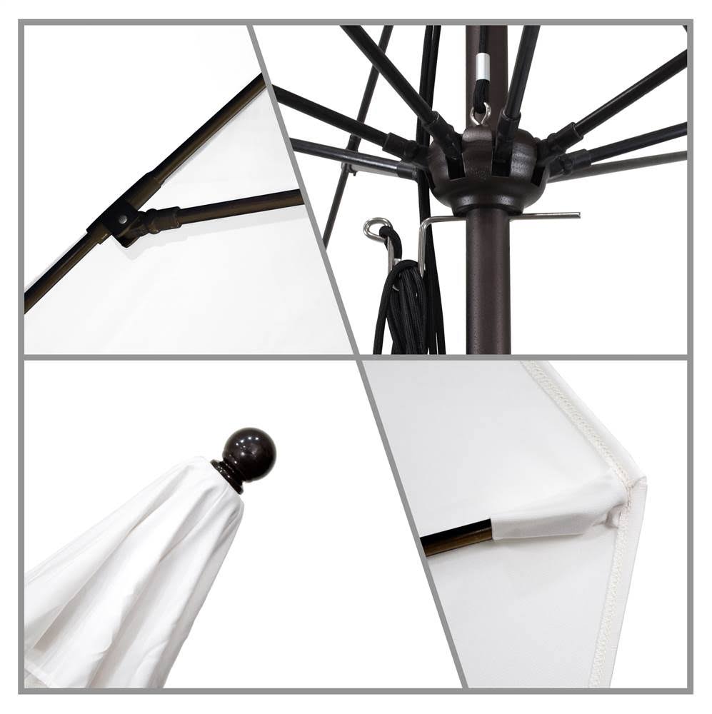 11 ft. Fiberglass White Market Umbrella B3815