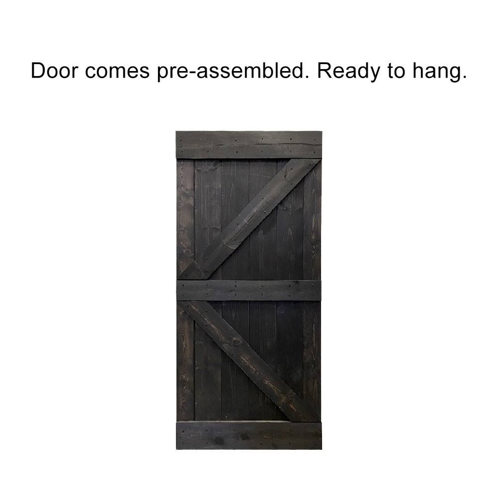 Jungle Green Stained Solid Pine Wood Interior Sliding Barn Door Slab J3713