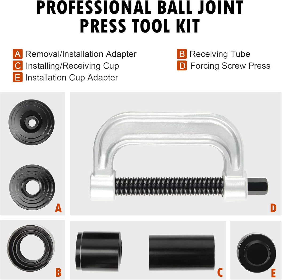 Ball Joint Press & U Joint Removal Tool Kit with 4wd Adapters, Pack of 2 P707