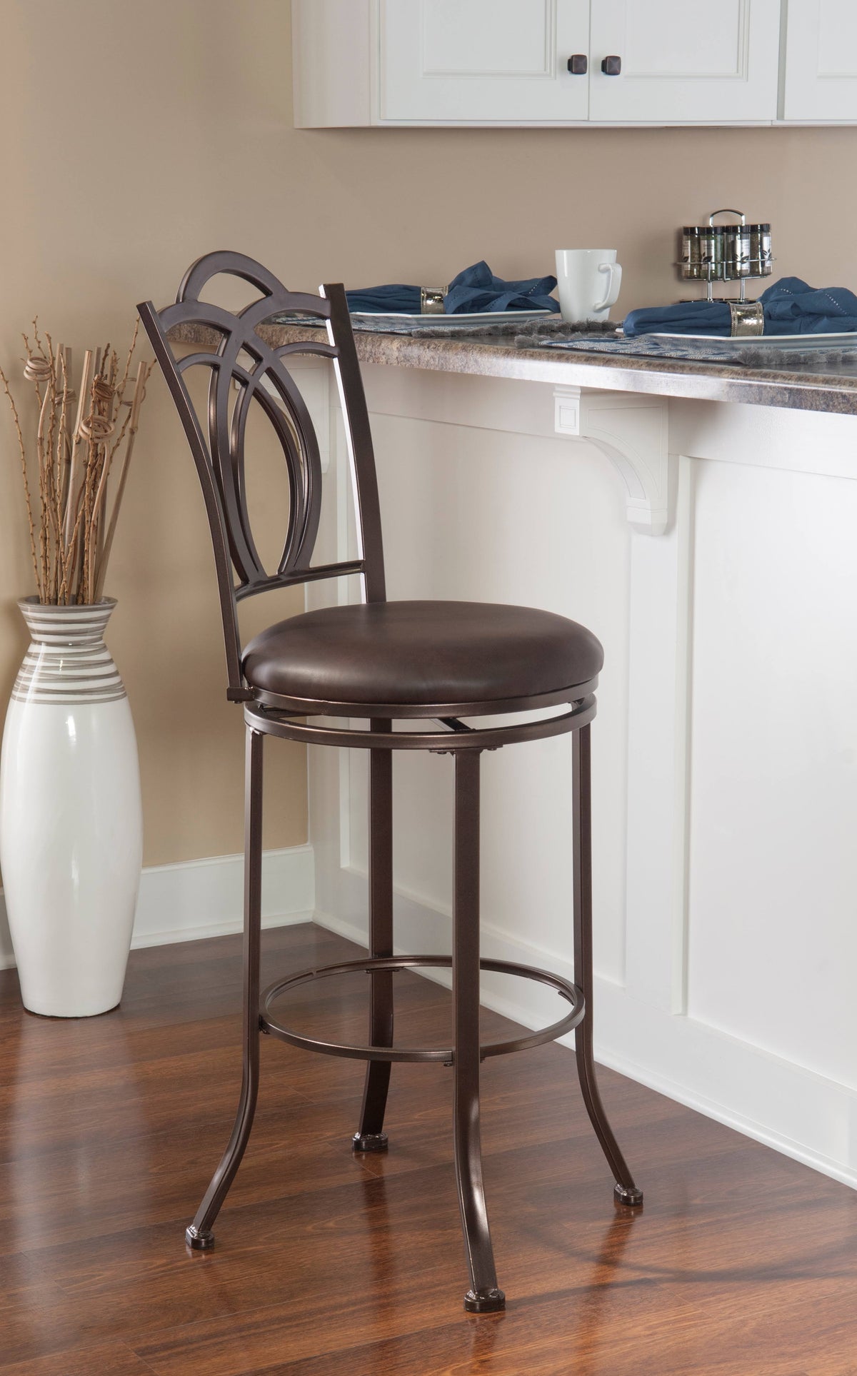 Brown Metal Bar Stool J60675