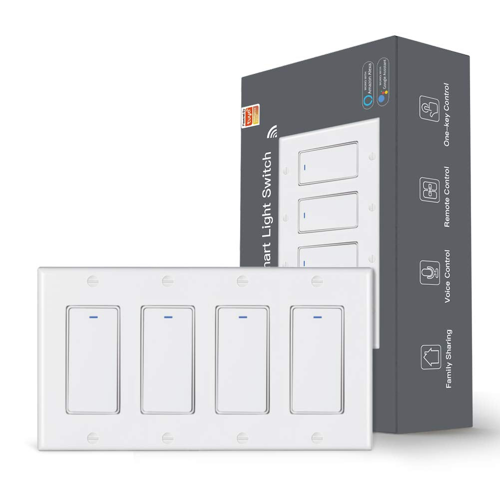 3 Gang White WiFi Smart Light Switch Pack of 2 N154