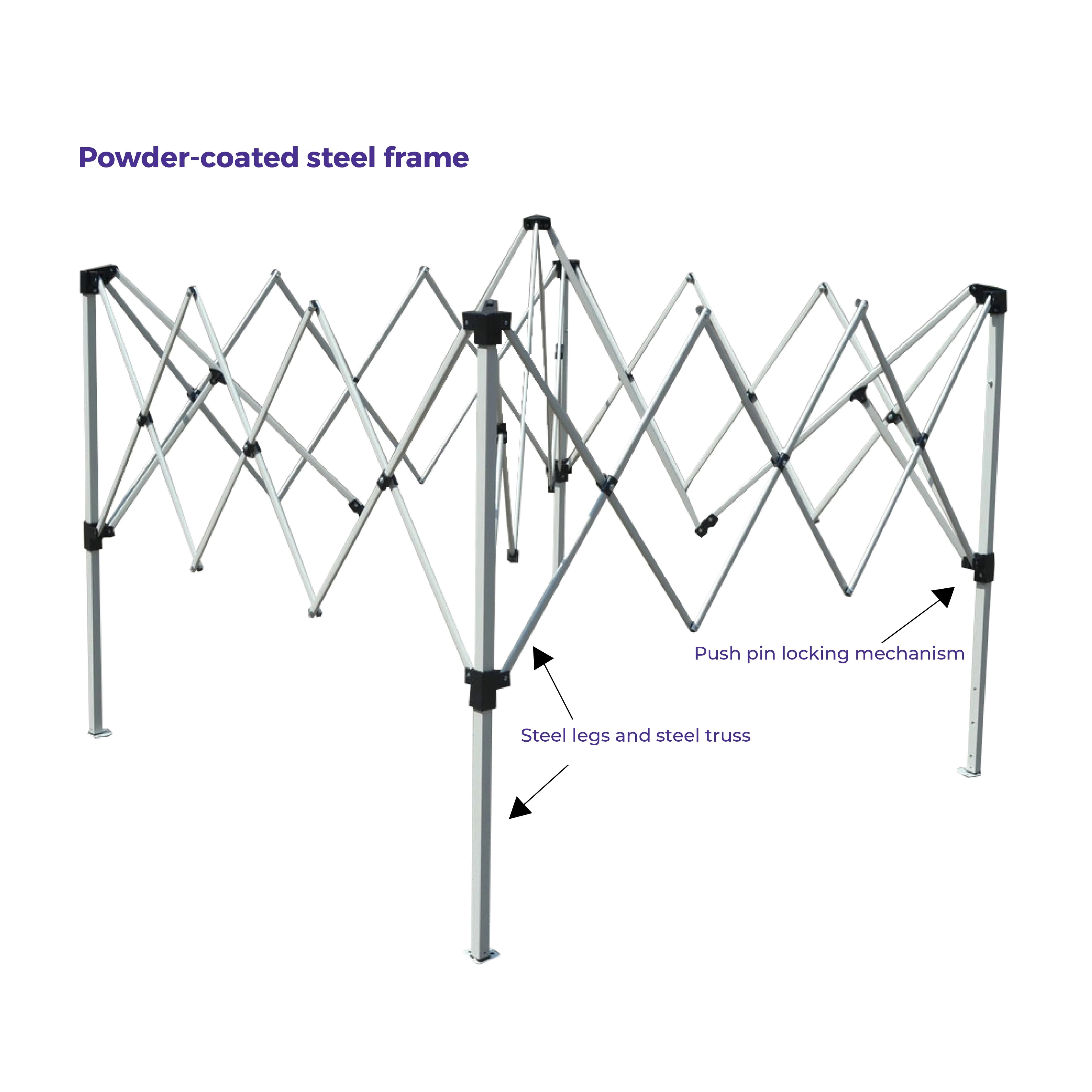 Blue Slant Leg Canopy with 4 Weight Bags Y8300