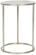Silver/Grey Glass Top Accent Table R66407