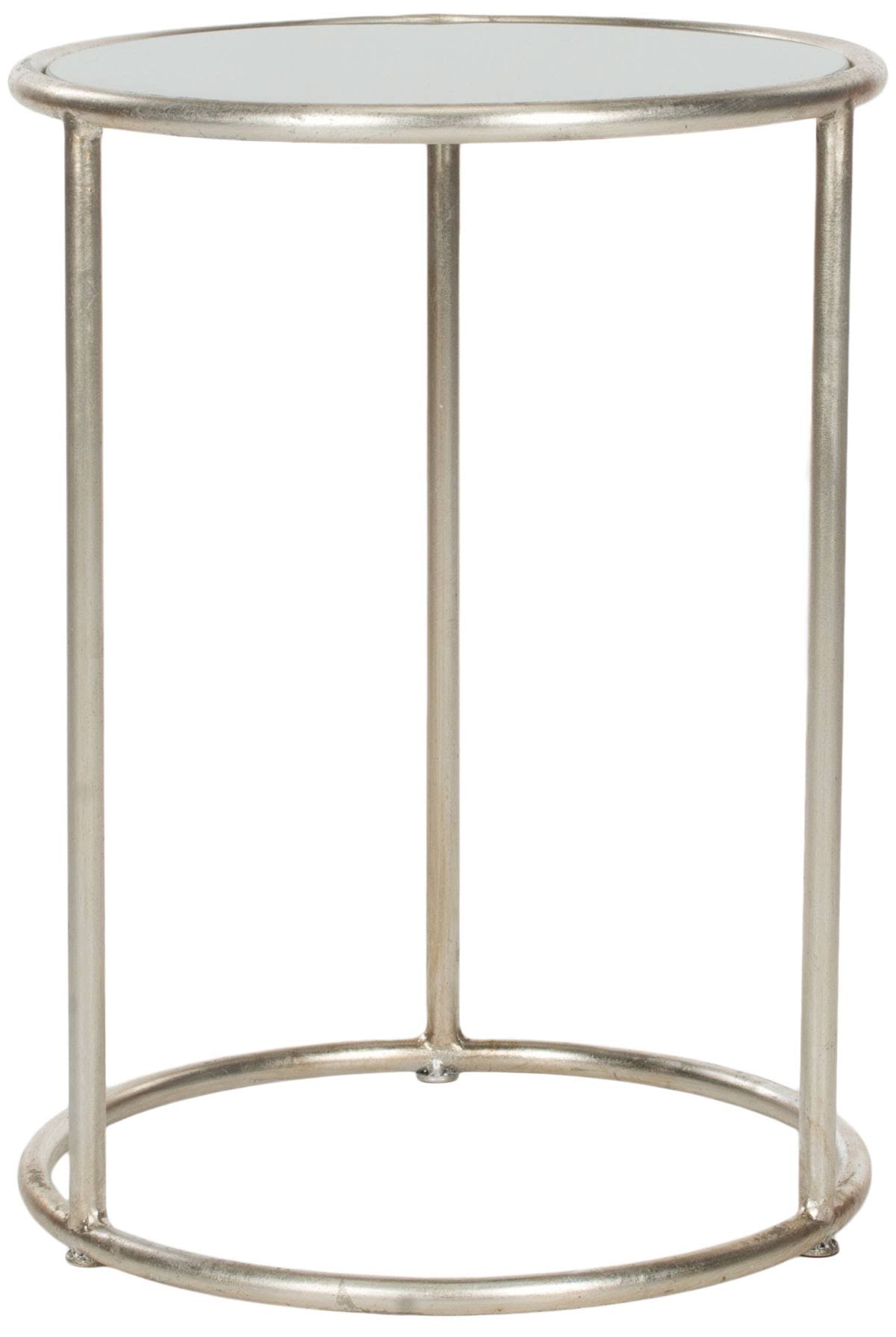 Silver/Grey Glass Top Accent Table R66407