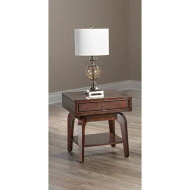 Retro End Table with Drawer in Walnut T4342