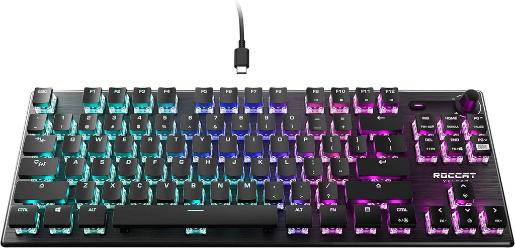 Black Tenkeyless Mechanical Gaming Keyboard with Detachable USB-C Cable G96747