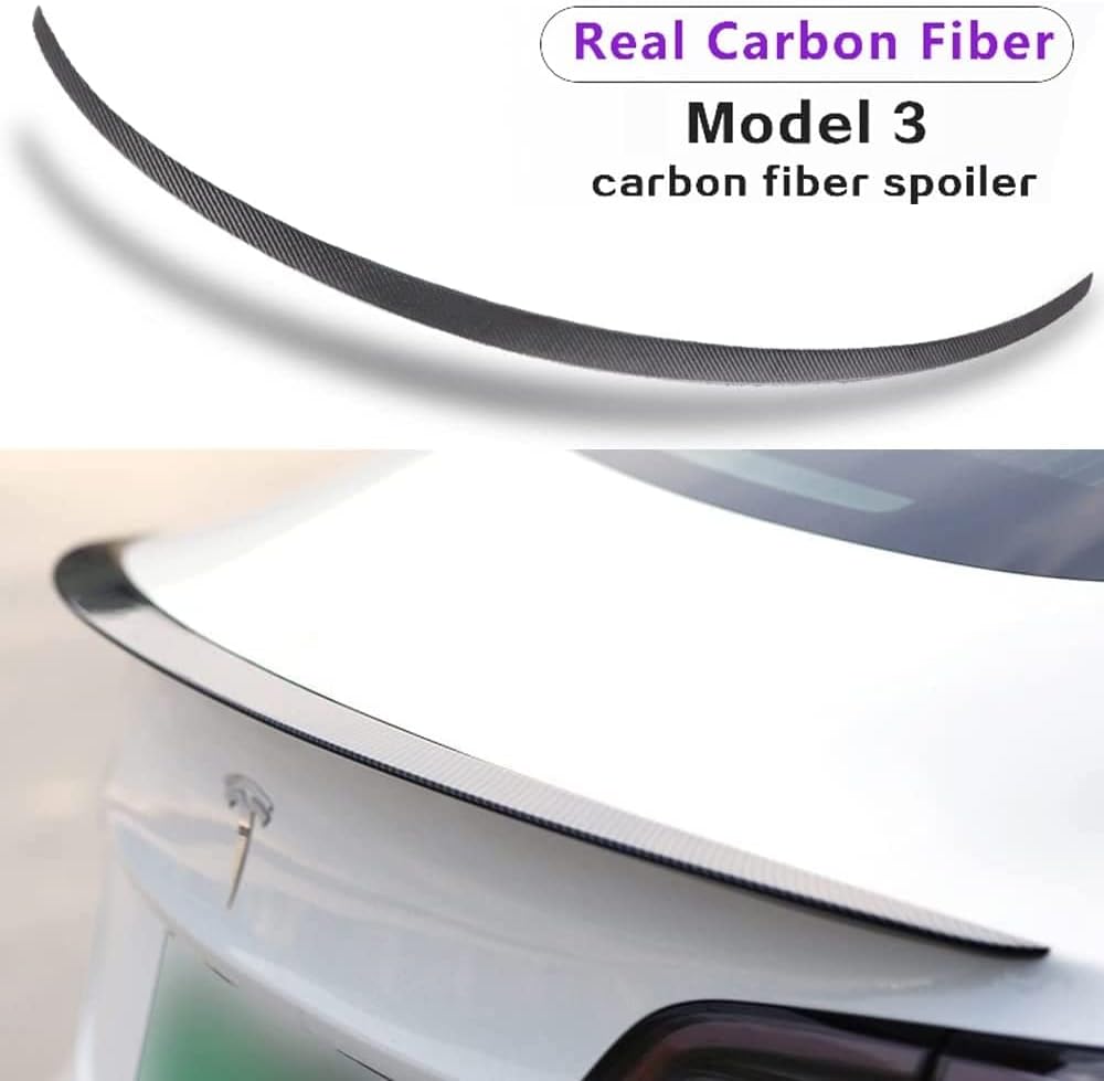 Matte Carbon Fiber Rear Trunk Spoiler B408939