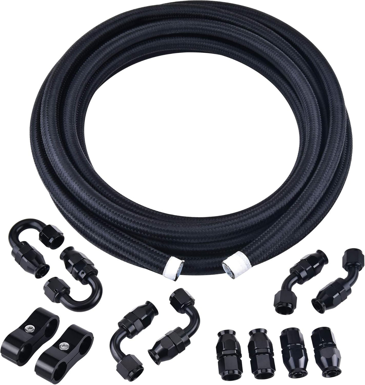 10AN PTFE Stainless Steel Braided Fuel Hose Kit 20FT R574
