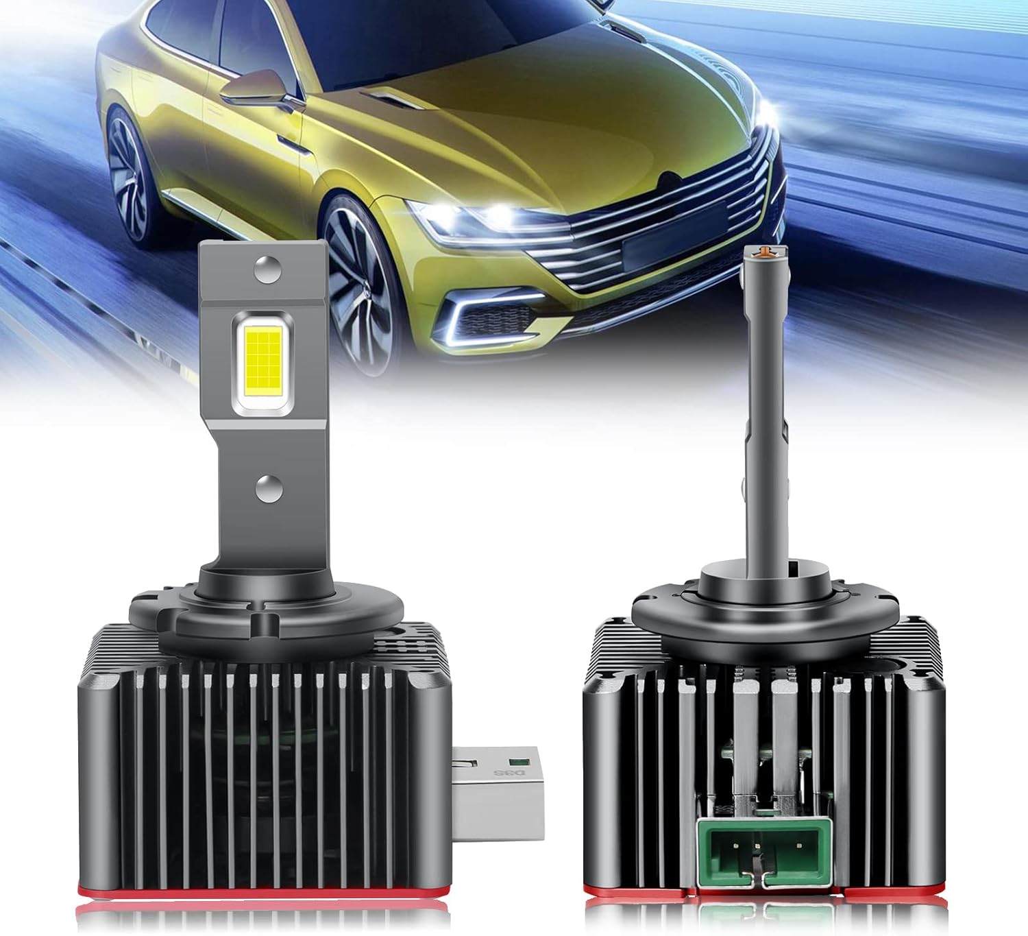 D3S LED Bulbs 6000K White 70W 8600LM Headlight Bulb R375