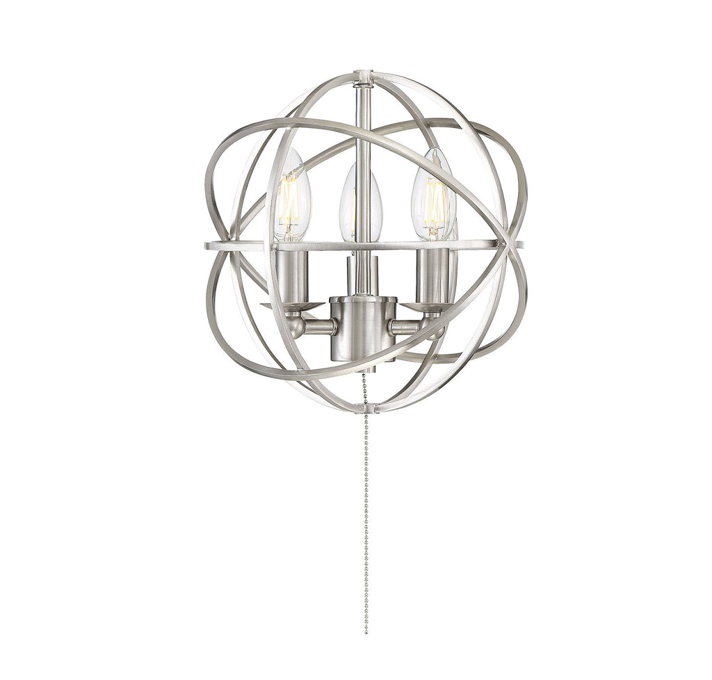 Satin Nickel Fan Light Kit R359