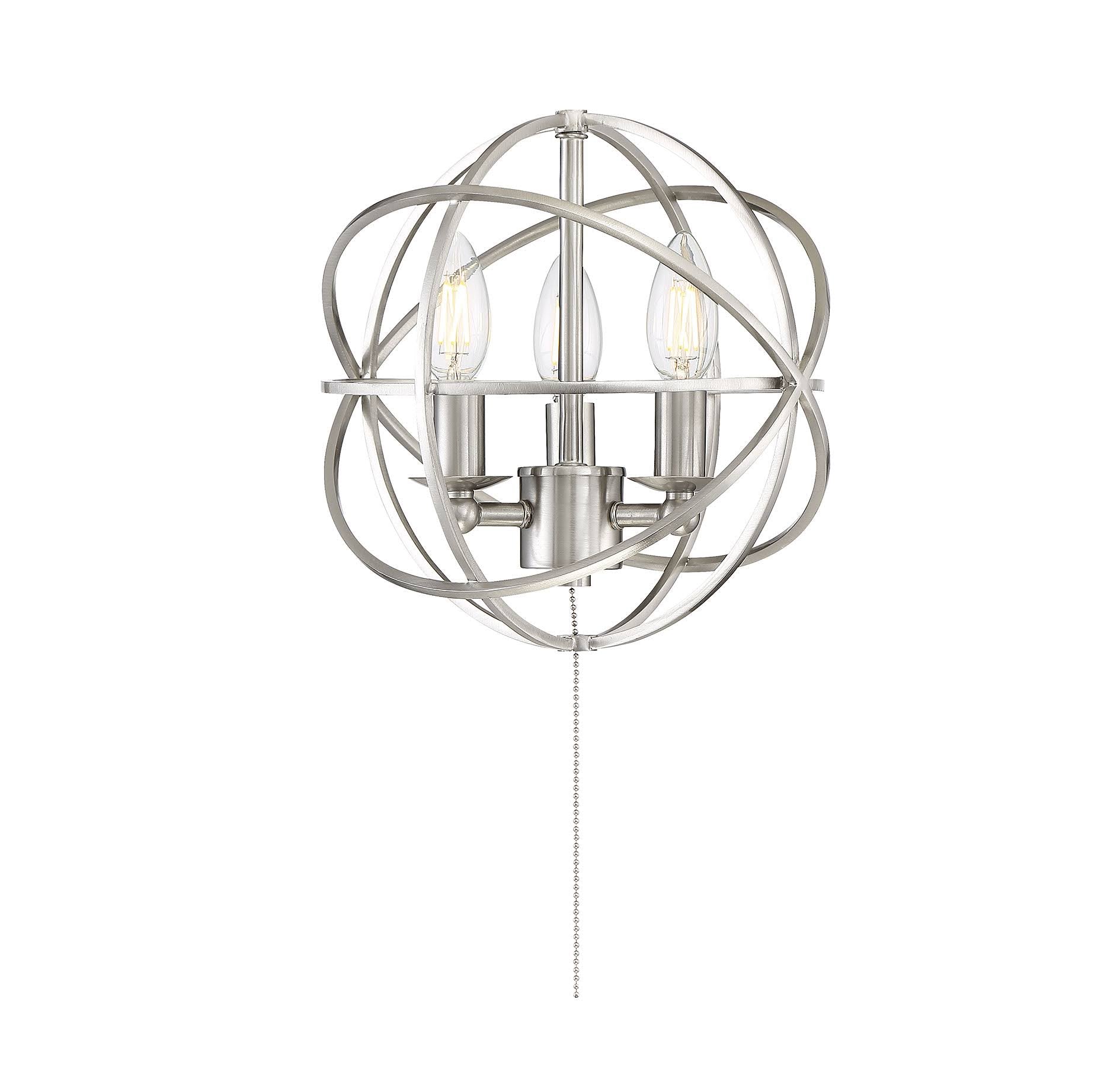 Satin Nickel Fan Light Kit R359