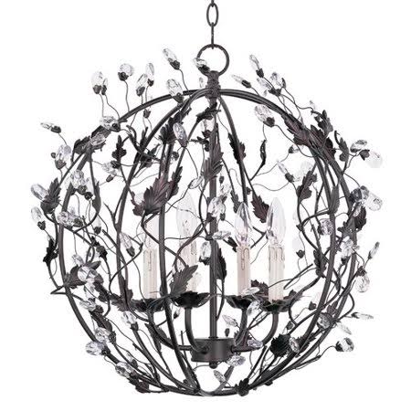 4-Light Candle Style Globe Chandelier Etruscan Gold L859551
