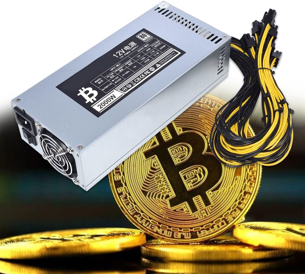 2000W 110-220V PSU 10x6 Pin Mining Power Supply U780