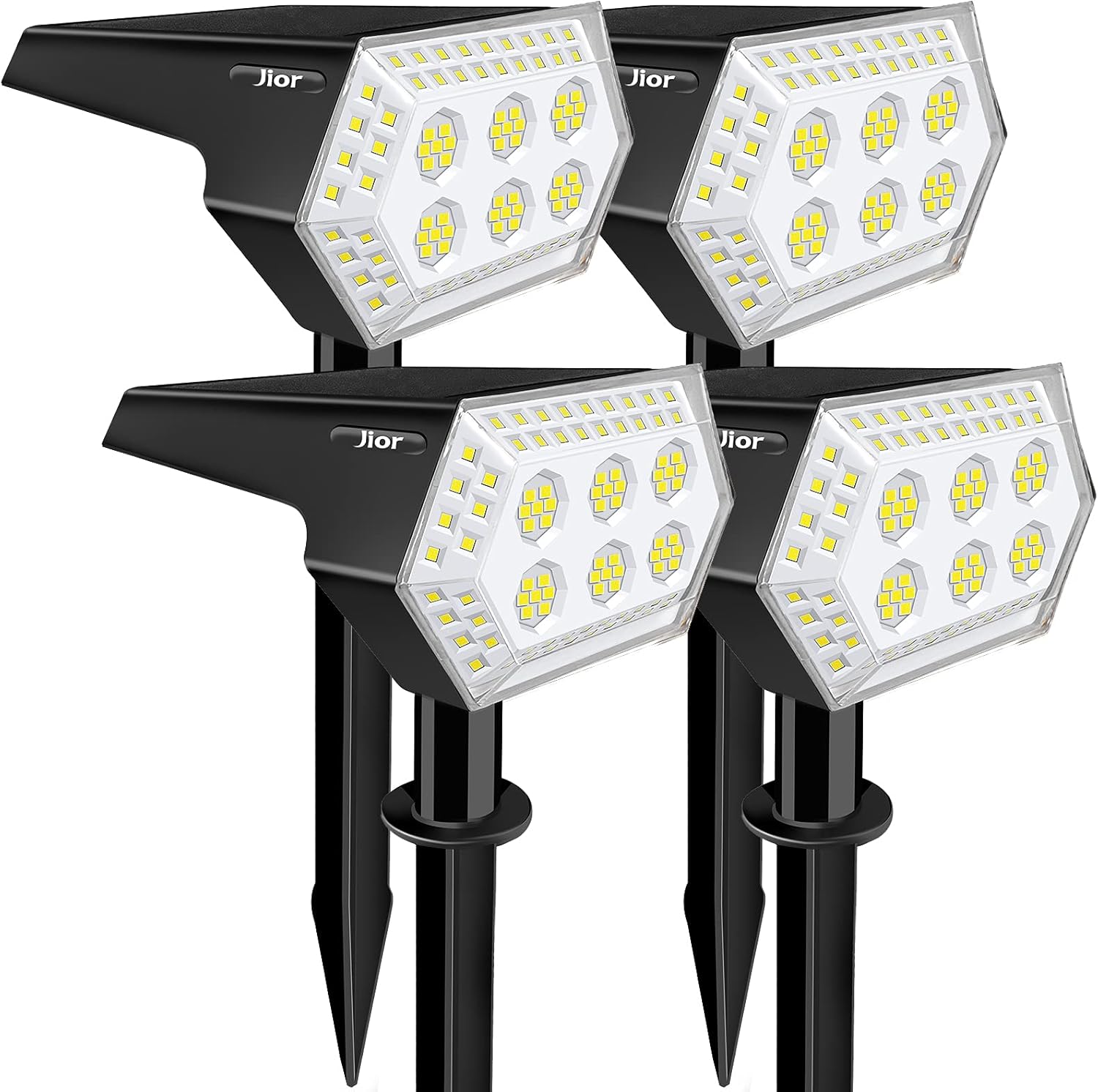 4 Pack 108 LED Solar Landscape Spotlights Warm White D623