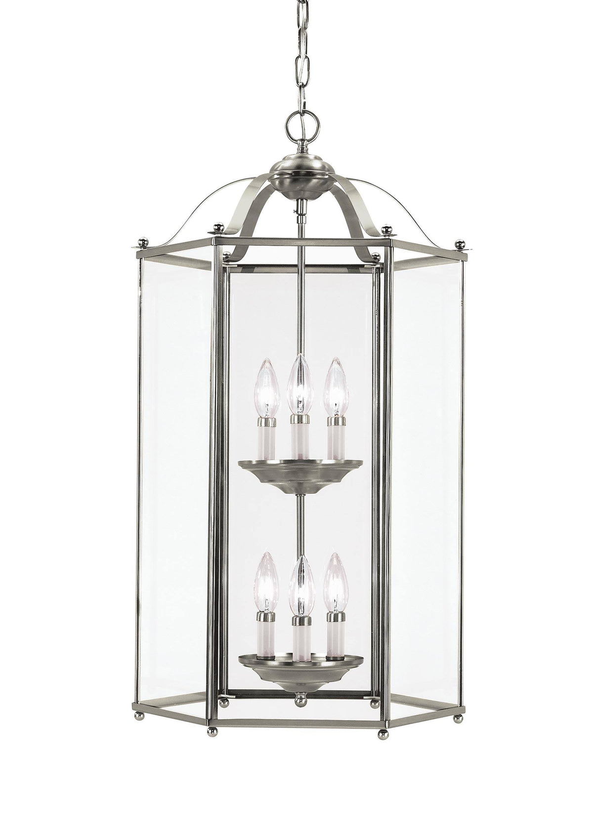 Six Light Hall / Foyer - Brushed Nickel N172167