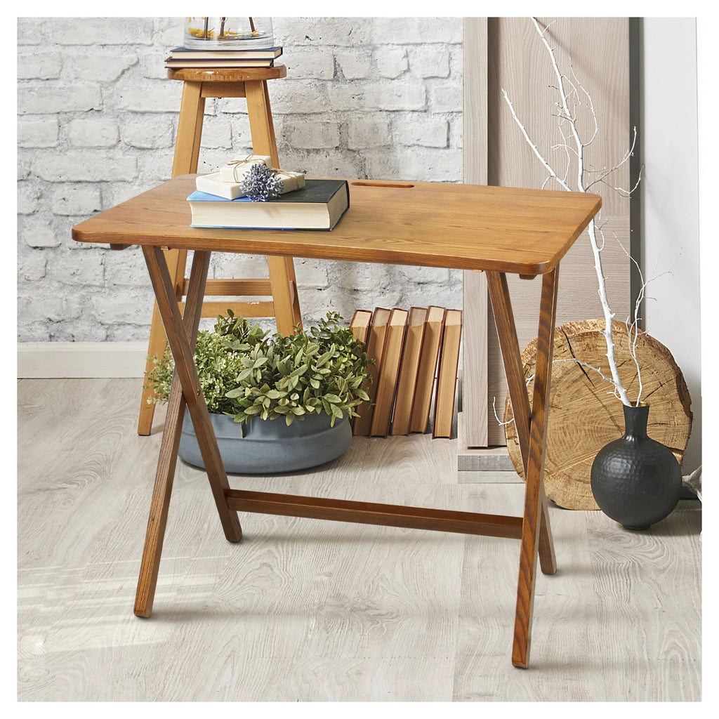 Solid American Red Oak Folding Table G639