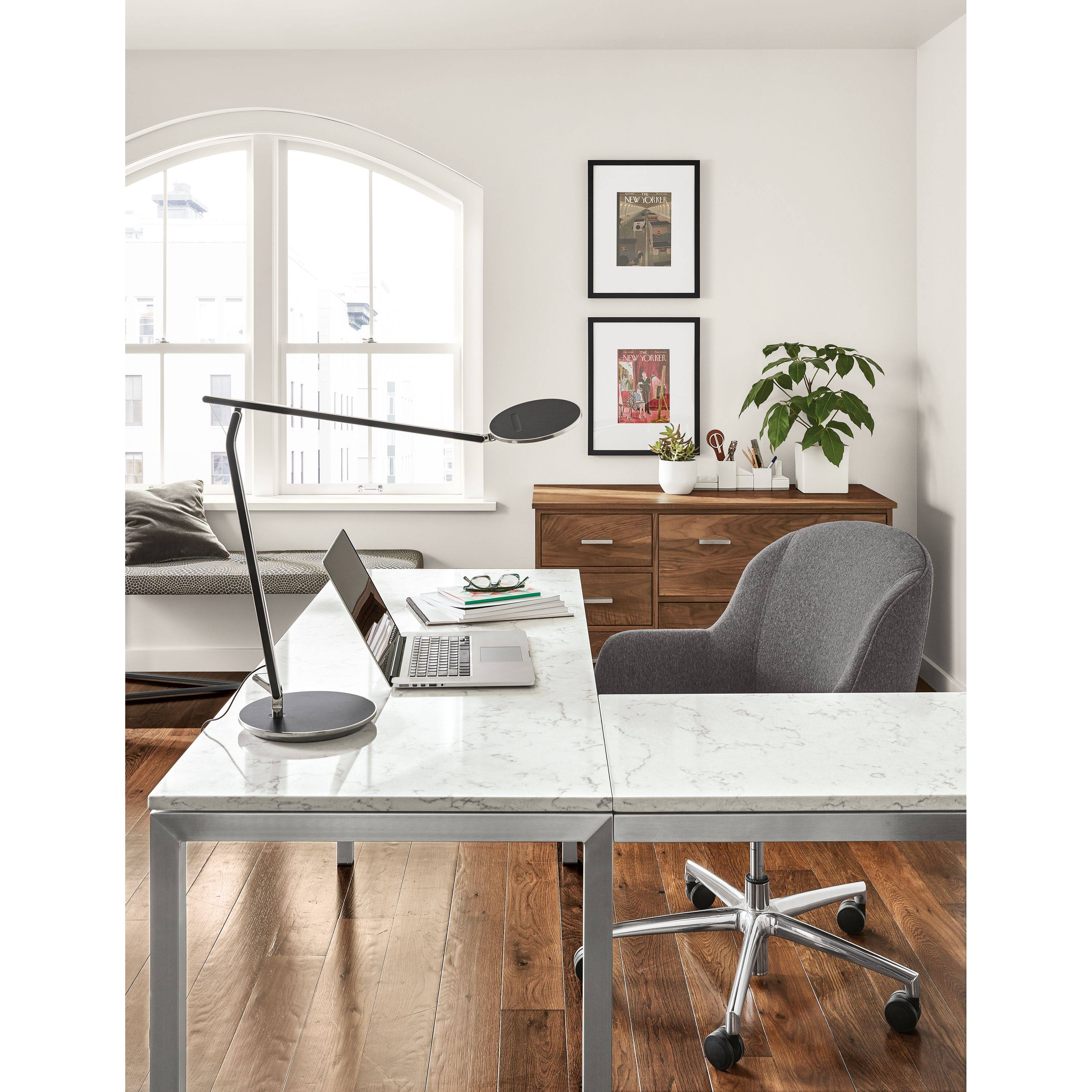 Ergonomic Rolling Office Chair in Cadet Blue Grey Performance Fabric C1031
