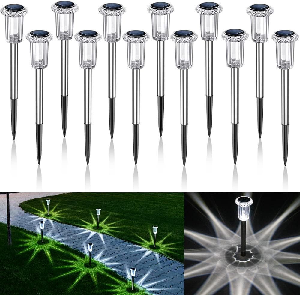 12 Packs Solar Sidewalk Lights W653