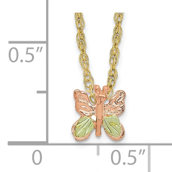 Black Hills Gold Butterfly Necklace G864