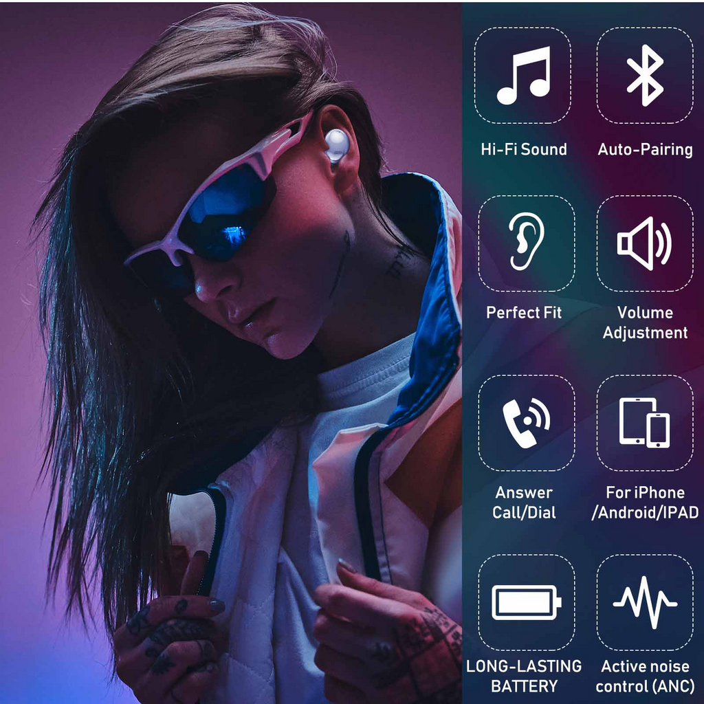 Purple True Wireless Earbuds with Active Noise Cancelling R78121
