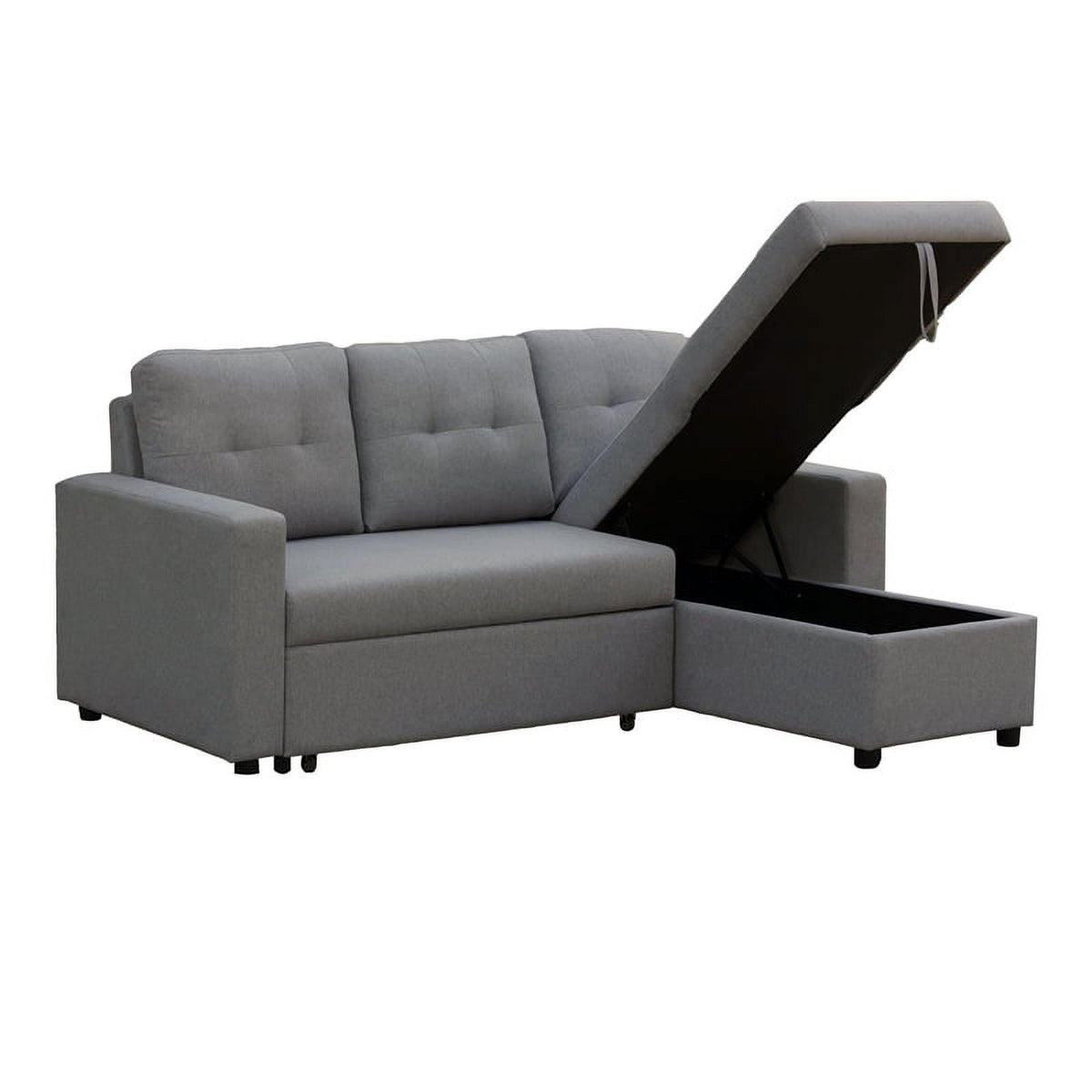 Gray Fabric Reversible Sleeper Sectional I592001