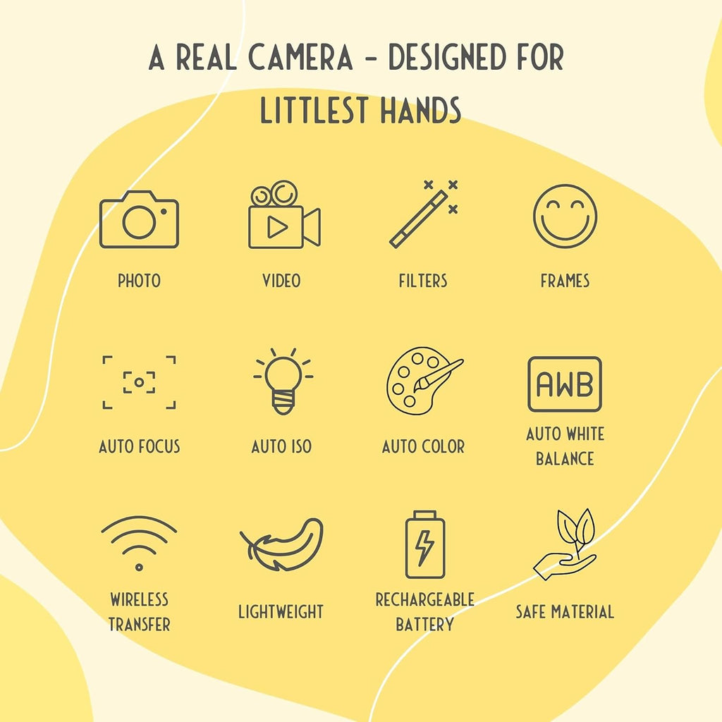 Kidamento Kids Digital Camera & Camcorder, Soft BPA-Free Silicone Casing, WiFi & App, 16GB Memory, Akito The Fox Pack of 2 D666947