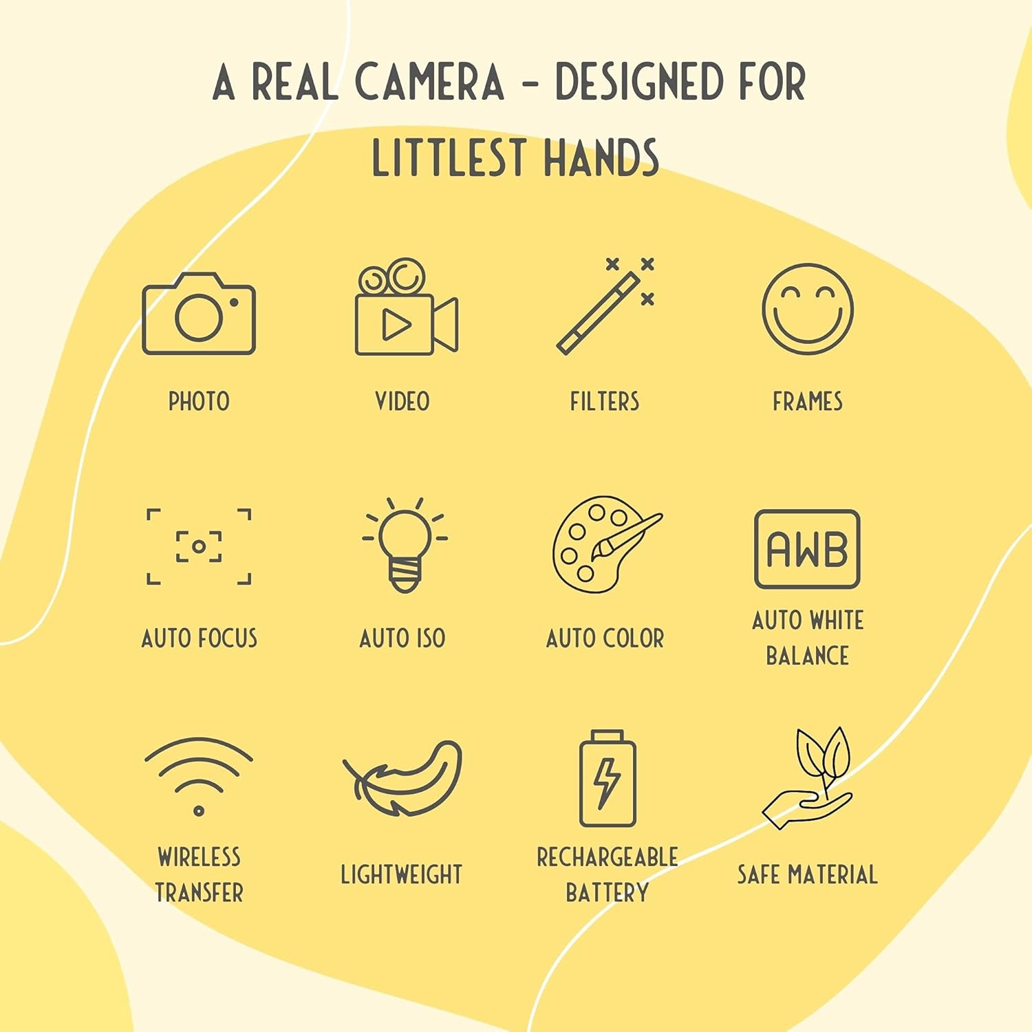 Kidamento Kids Digital Camera & Camcorder, Soft BPA-Free Silicone Casing, WiFi & App, 16GB Memory, Akito The Fox Pack of 2 D666947