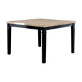 Black Wood Counter Height Table with Faux Marble Top U8951