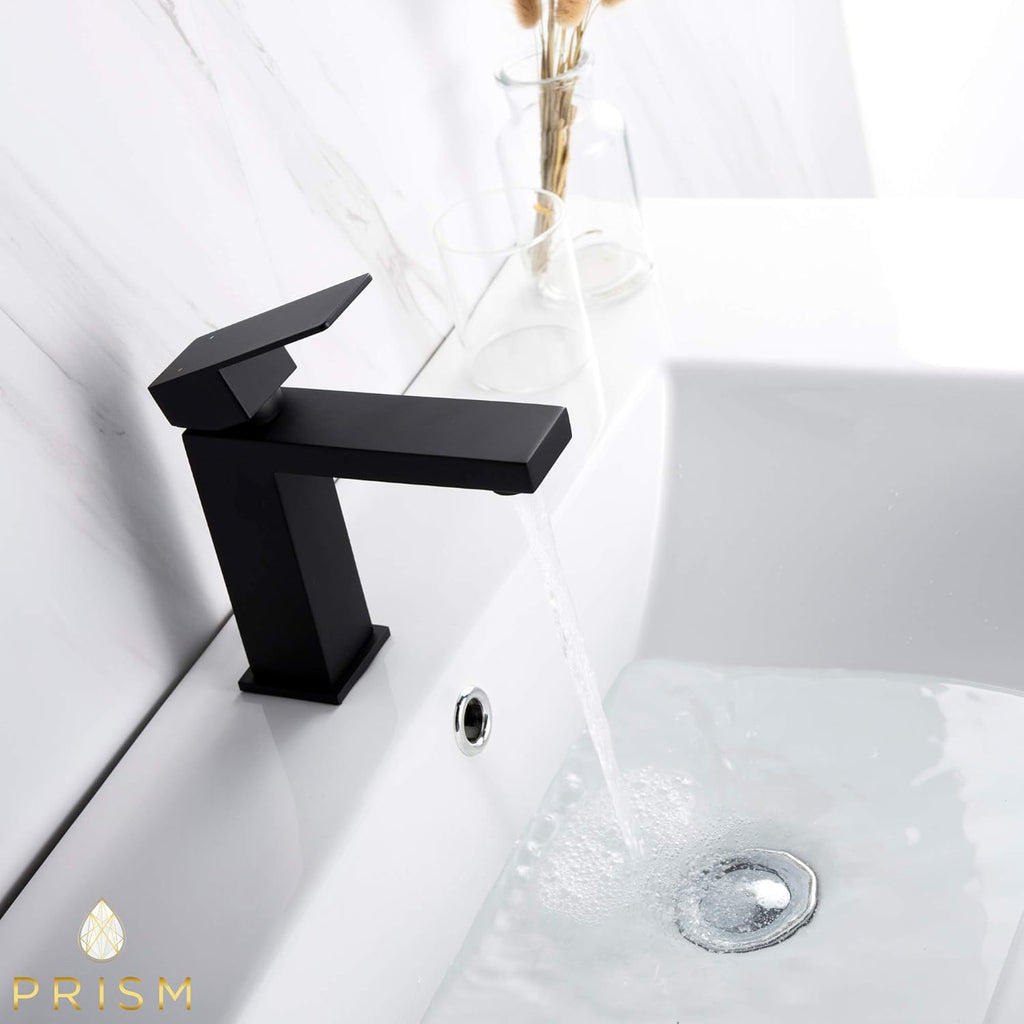 Matte Black Single Hole Bathroom Sink Faucet B27723