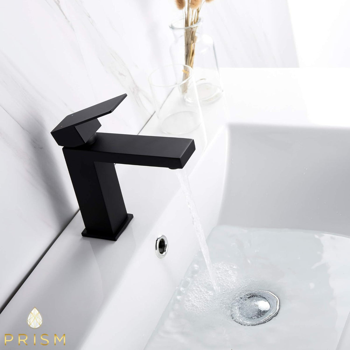 Matte Black Single Hole Bathroom Sink Faucet B27723