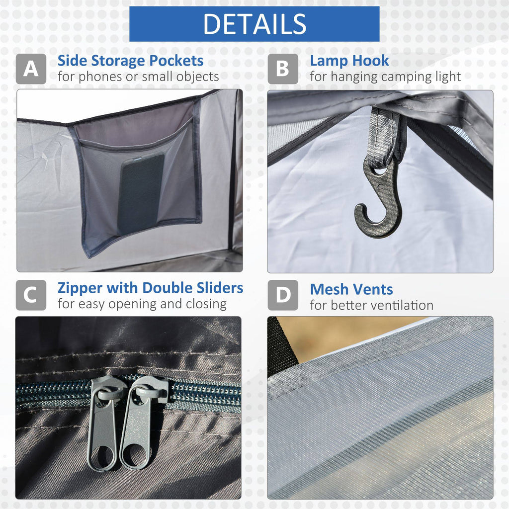 2 Person Waterproof Double Layer Camping Tent W958417