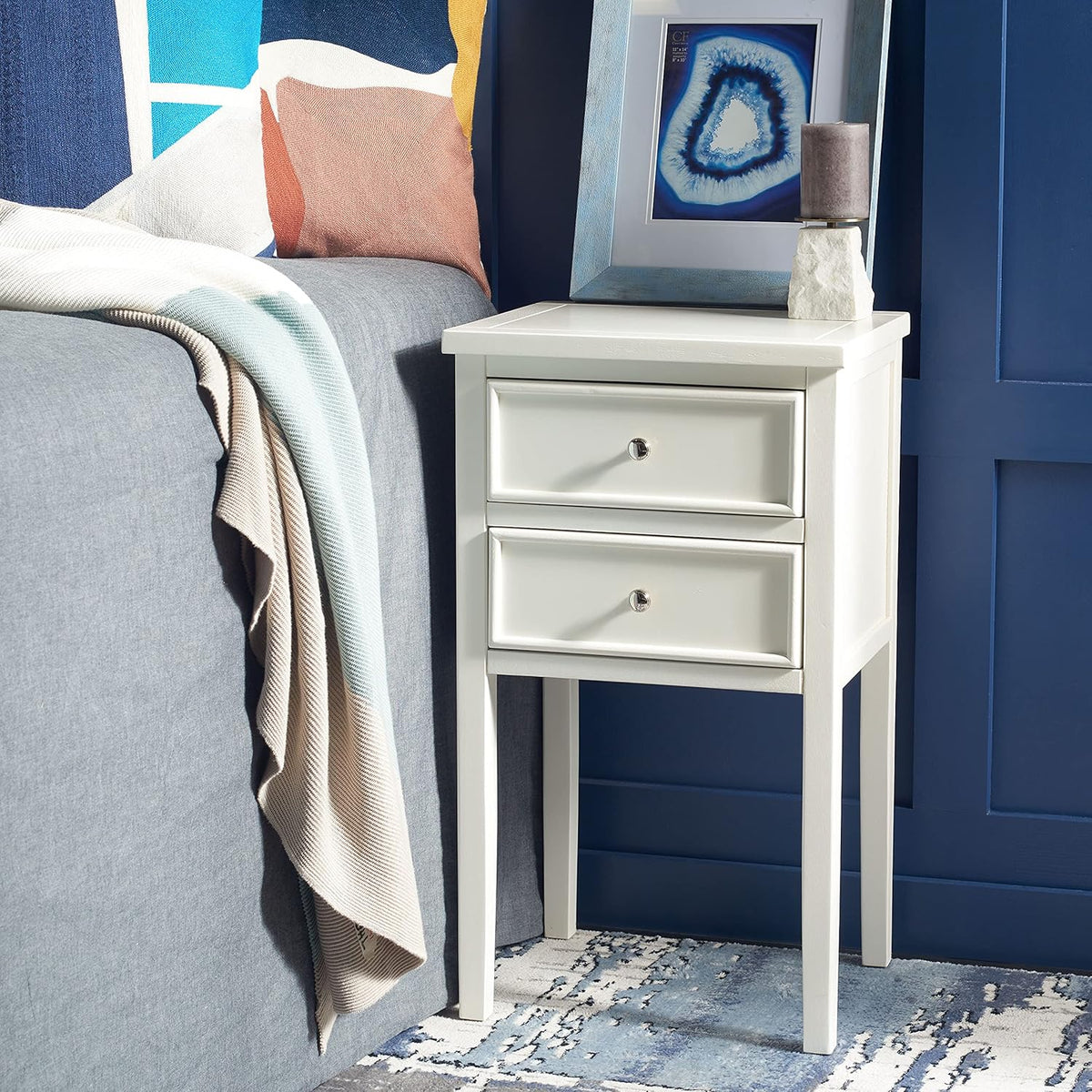 French Grey End Table C538