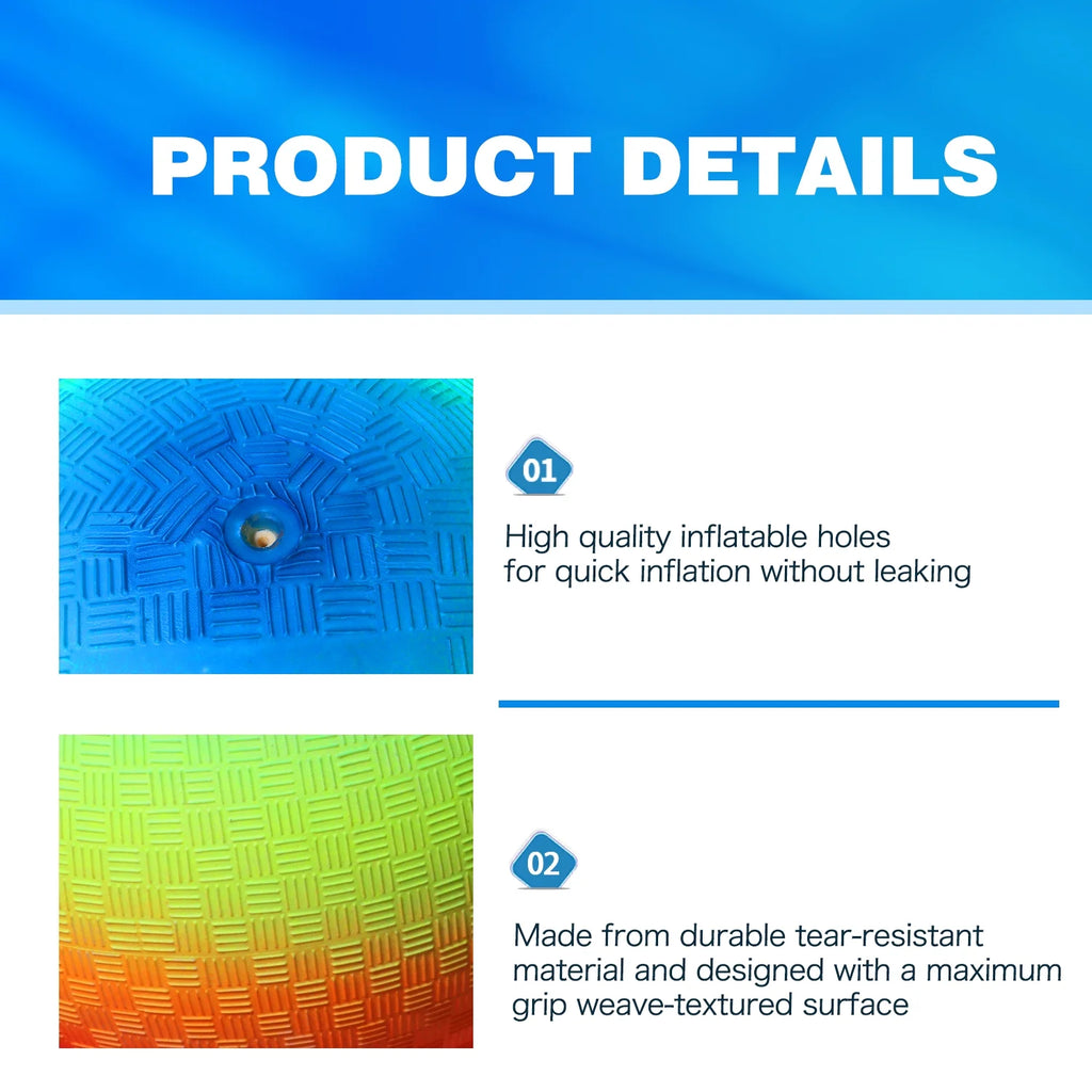 8.5"/10" Inflatable Playground Balls 4 Pack Rainbow Color M701