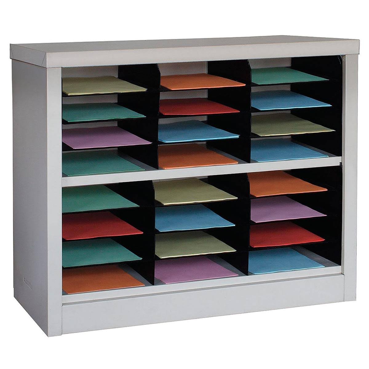 Tan Horizontal Literature Organizer 24 Compartments Q7917