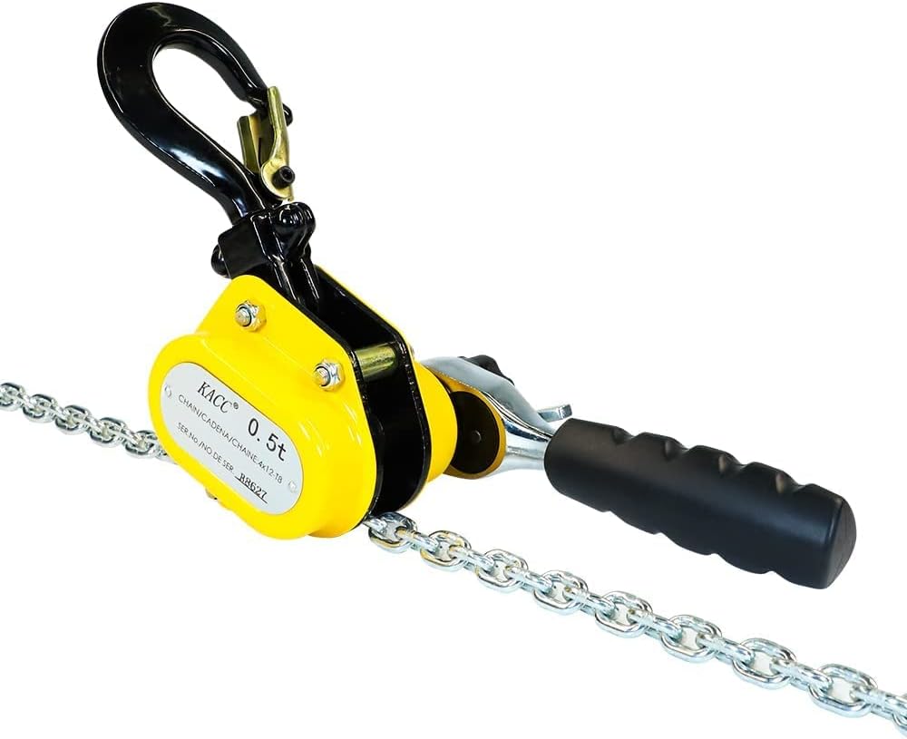 550LBS Manual Lever Chain Hoist 5 Feet Lift G80 Chain with Hook Pack of 2 Q96641