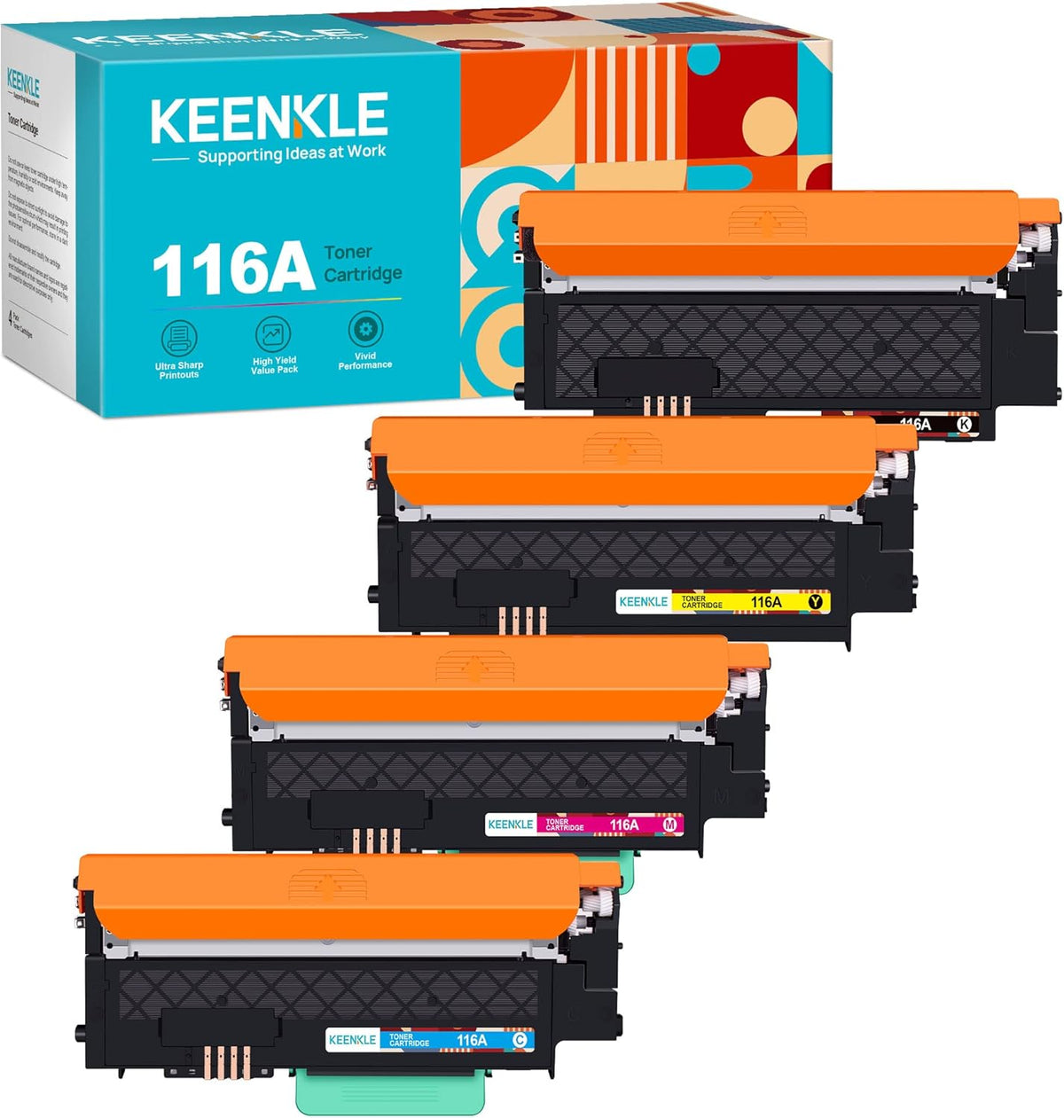 4 Pack Black Cyan Magenta Yellow Toner Cartridge G1691