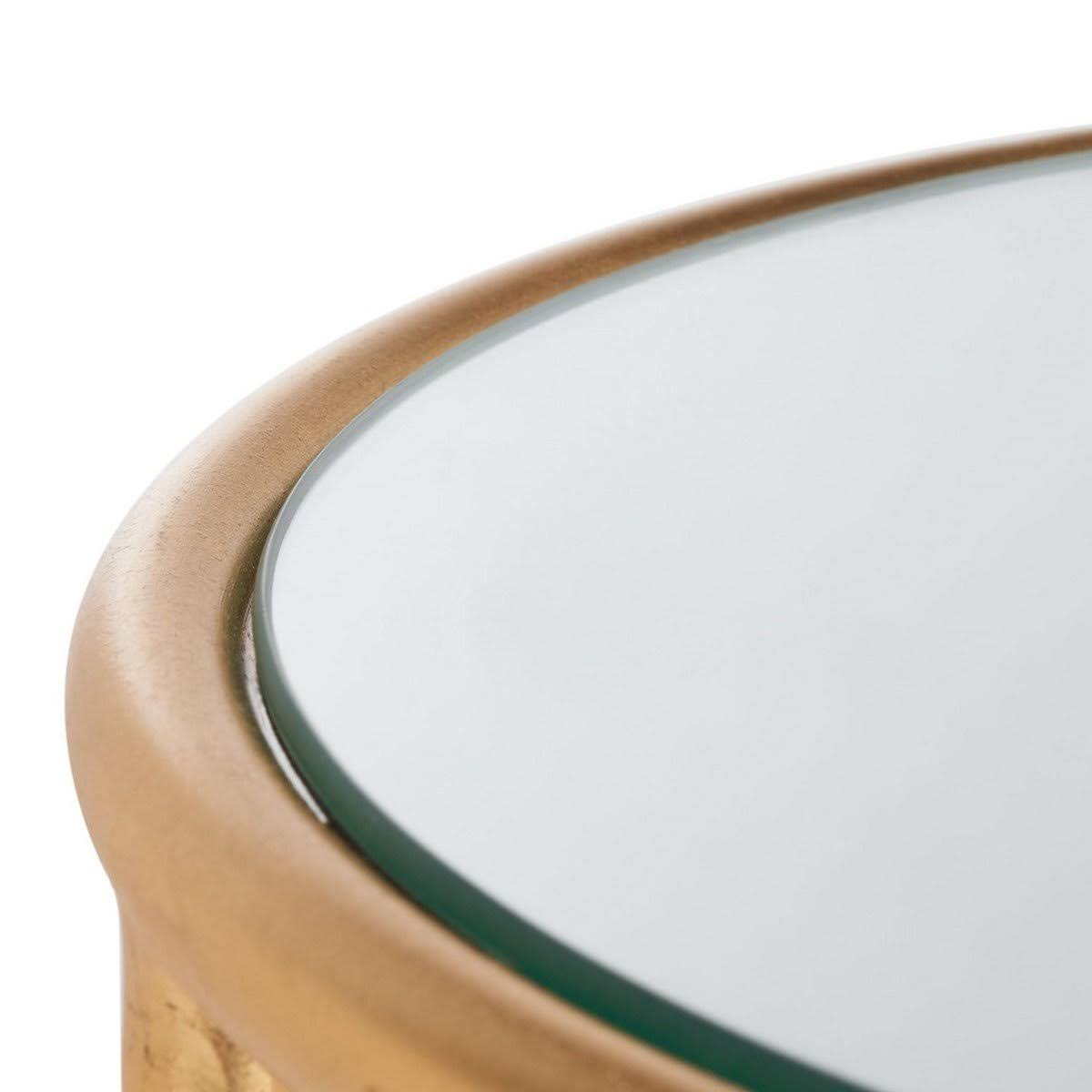 Silver/Grey Glass Top Accent Table R66407