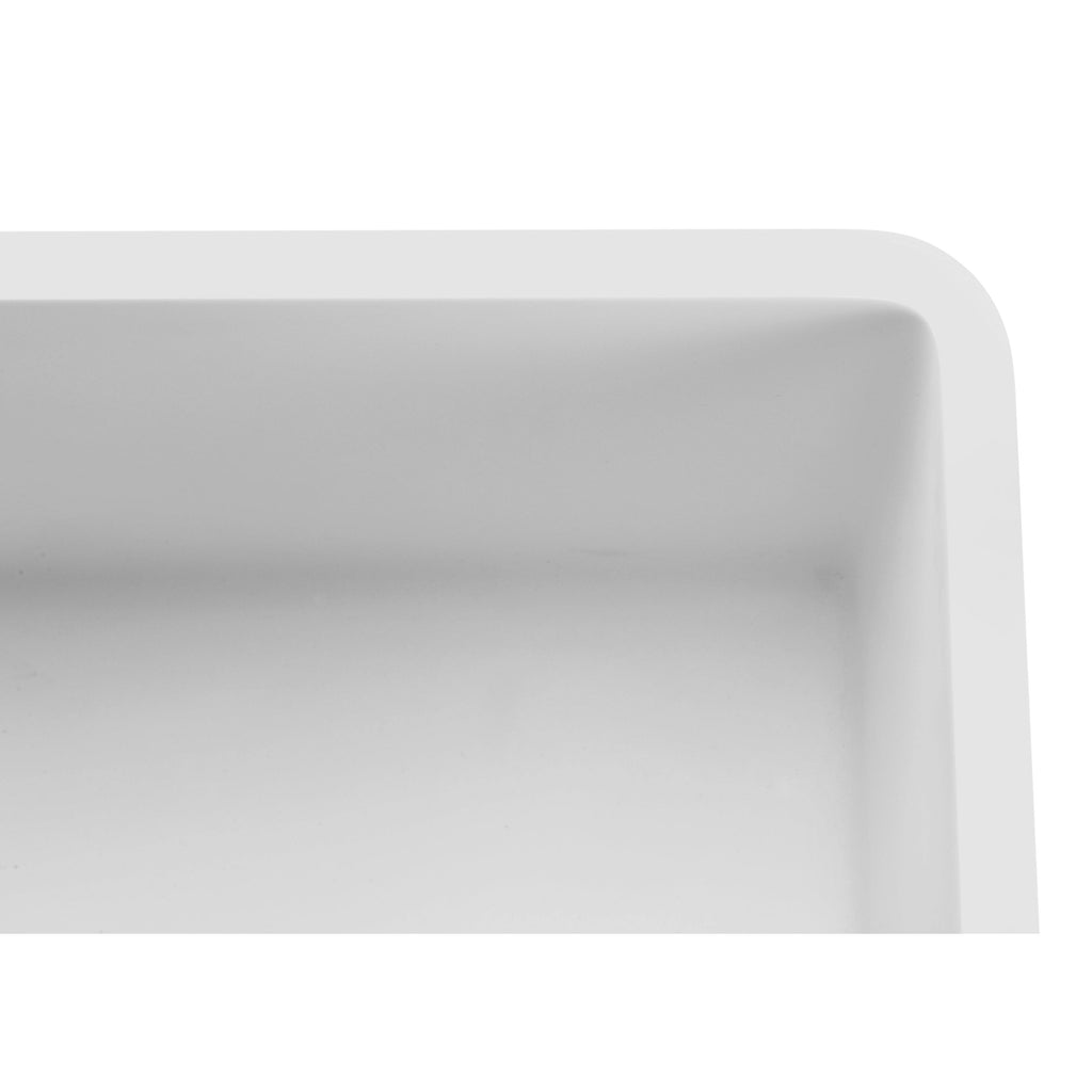 White Single Basin Kitchen Sink Q558701