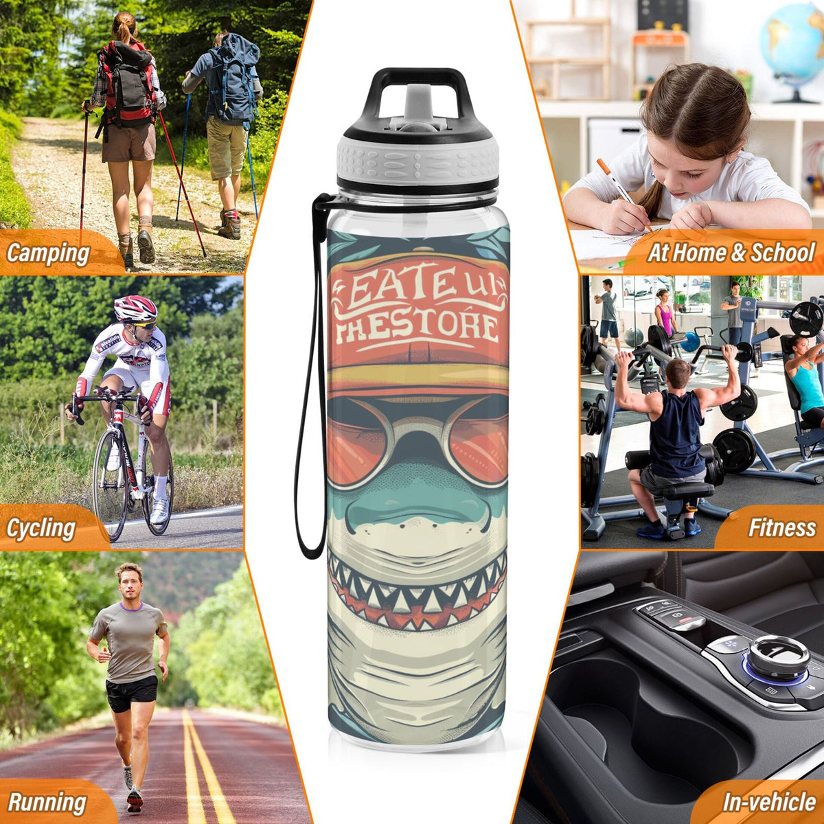 32oz Leakproof Tritan Water Bottle with Straw K797131