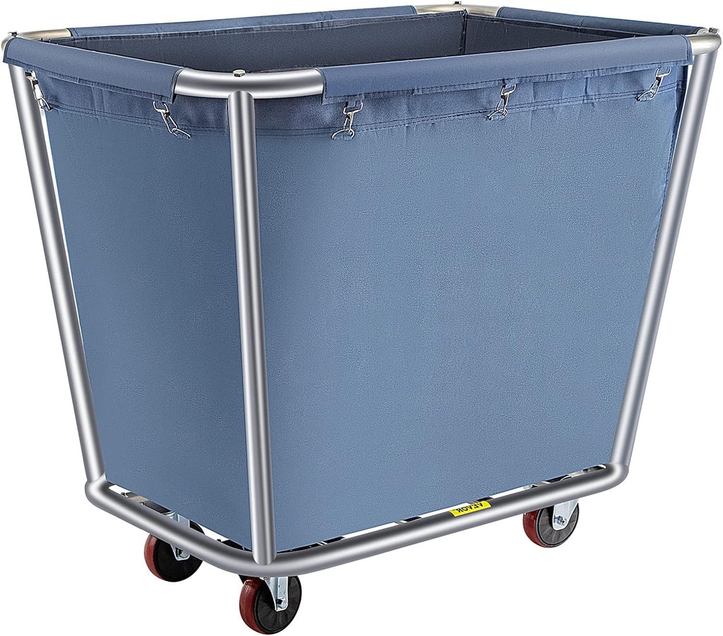 8 Bushel Steel Canvas Laundry Basket Cart G301