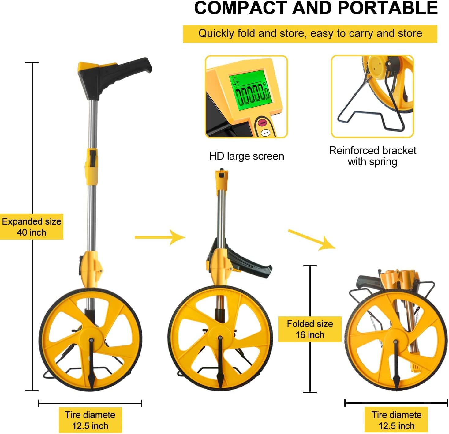 12-Inch Digital Measuring Wheel Y2607