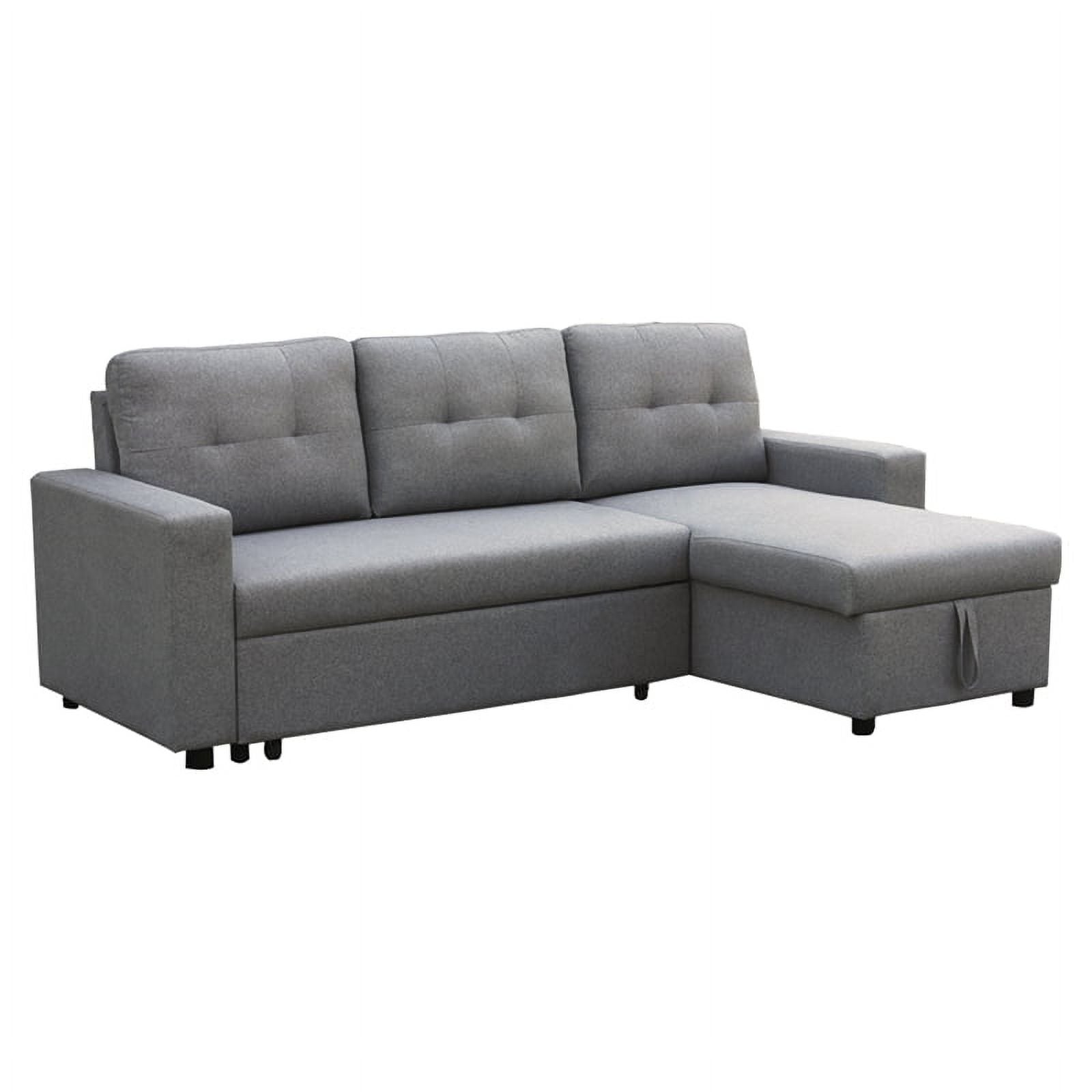 Gray Fabric Reversible Sleeper Sectional I592001