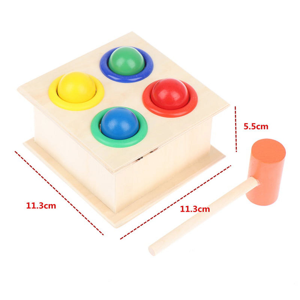 Wooden Hammering Ball Hammer Box Children Toy V209