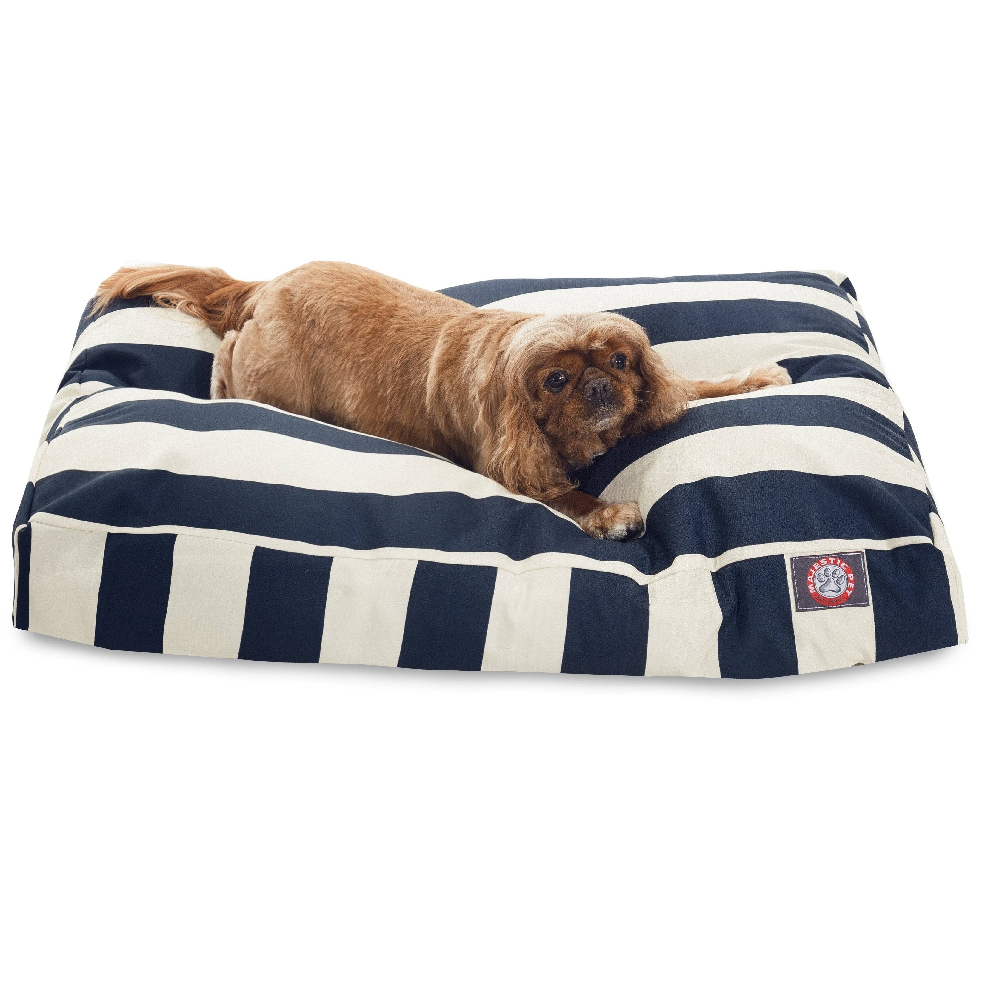Vertical Stripe Sand Rectangle Dog Bed J3683