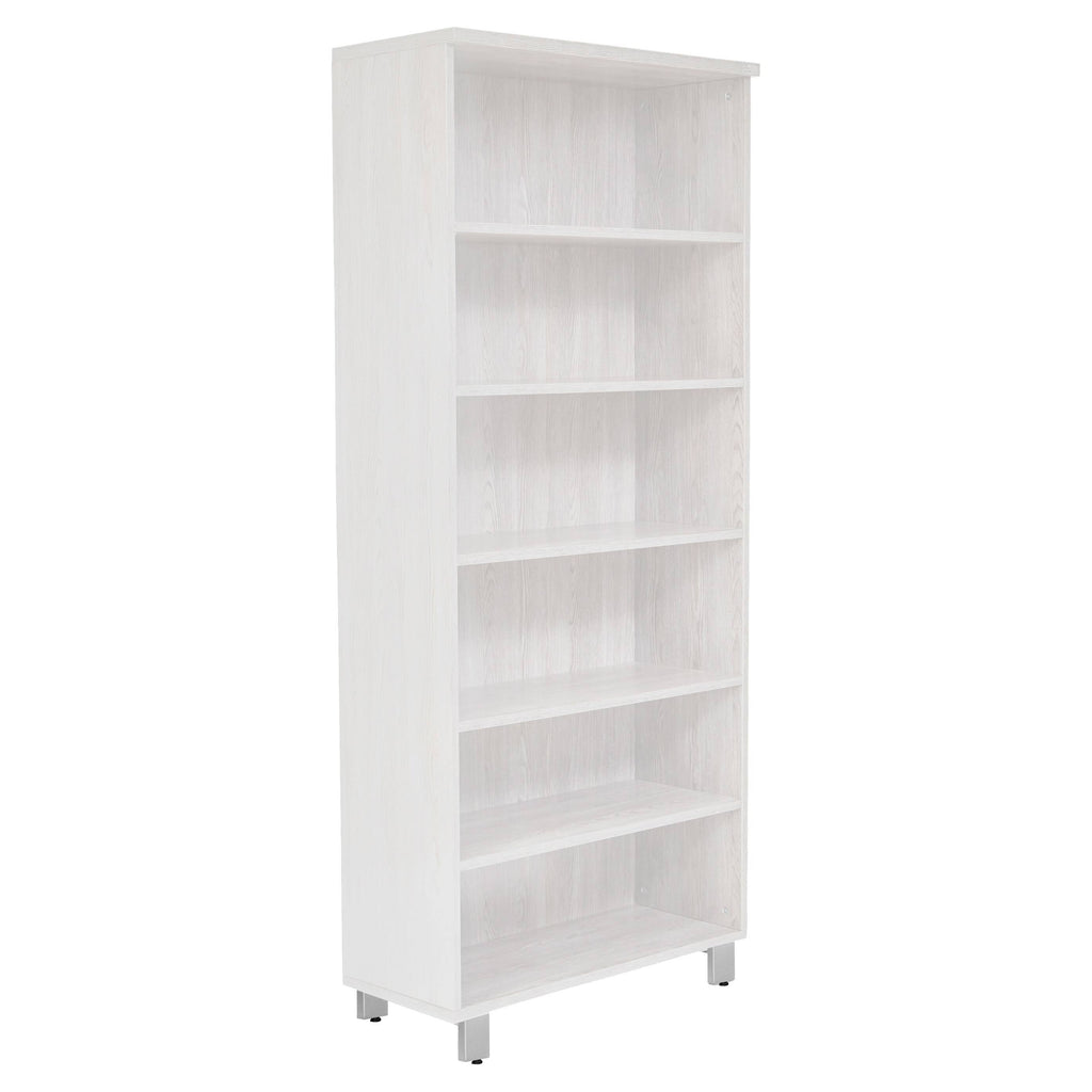 Contemporary Bookcase with 6 Shelves in Gray E7079
